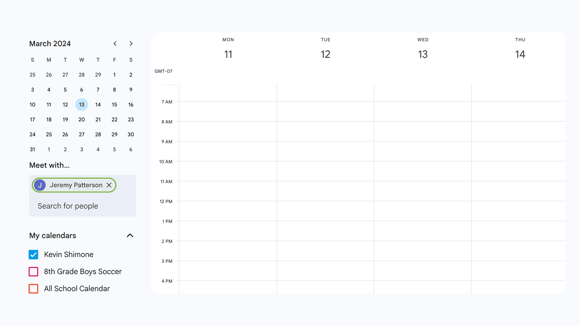 Before SchoolCal - showing scheduling chaos and complexity